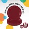 50 Count Burgundy Paper Plates Elegant Disposable Party Celebrations for Events 7"
